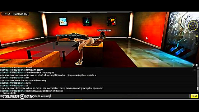 Cute 3D Anime Girl Spreads Her Legs for X-Mas Porn Fun