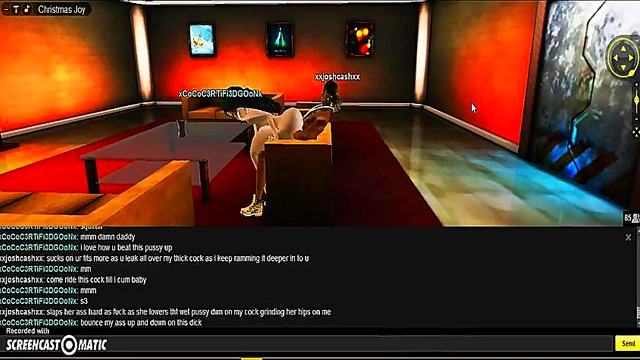 Cute 3D Anime Girl Spreads Her Legs for X-Mas Porn Fun