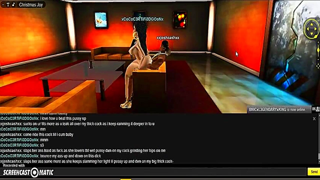 Cute 3D Anime Girl Spreads Her Legs for X-Mas Porn Fun