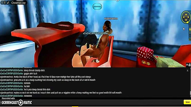 Cute 3D Anime Girl Spreads Her Legs for X-Mas Porn Fun