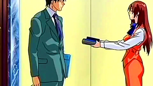 Office Seduction – Busty Anime Secretary Tempts Boss With Lingerie For Naughty Fun