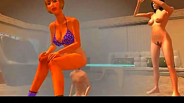 Huge Giantess Facesitting & Face Farting Anime Action