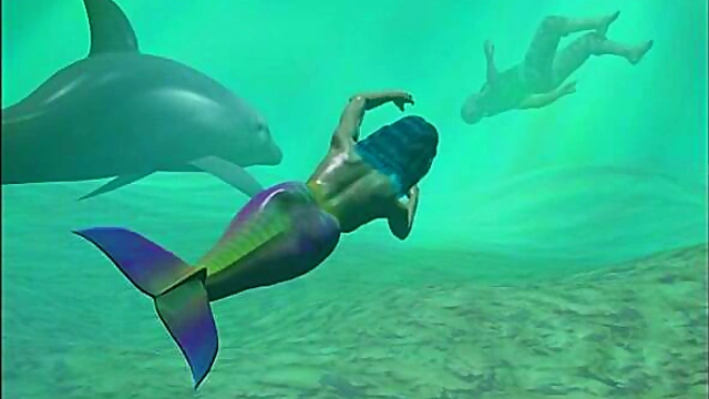 Petite Blue-Haired Teen Mermaid Gets Deflowered In Crazy XXX 3D World