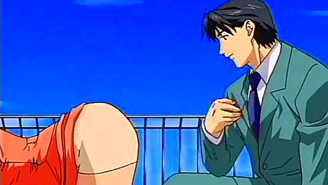 Office Seduction – Anime Chick Tempts Boss With Lingerie And Blowjob