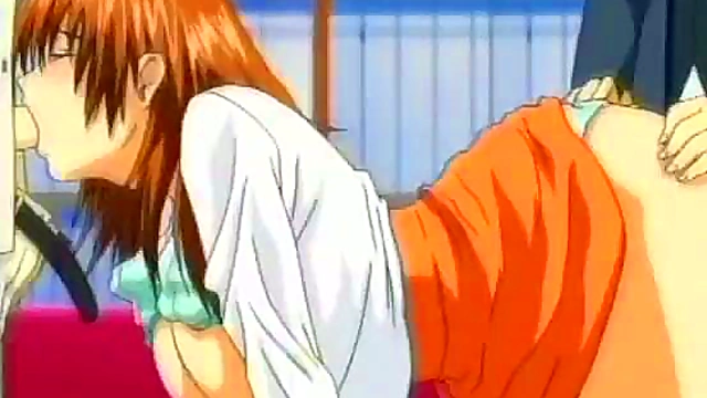 Office Seduction – Anime Chick Tempts Boss With Lingerie And Blowjob