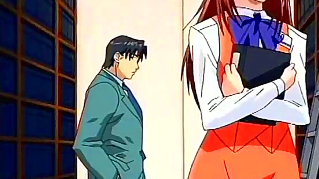 Office Seduction – Anime Chick Tempts Boss With Lingerie And Blowjob