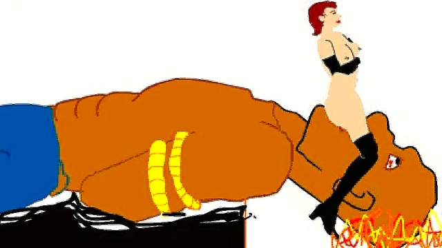 Giant Hentai Titan Facesits Bound Victim in Steamy Cartoon Fantasy