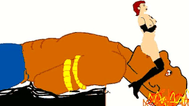 Giant Hentai Titan Facesits Bound Victim in Steamy Cartoon Fantasy