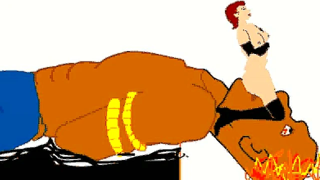 Giant Hentai Titan Facesits Bound Victim in Steamy Cartoon Fantasy