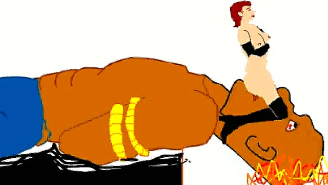 Giant Hentai Titan Facesits Bound Victim in Steamy Cartoon Fantasy