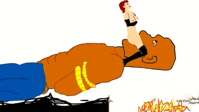 Giant Hentai Titan Facesits Bound Victim in Steamy Cartoon Fantasy