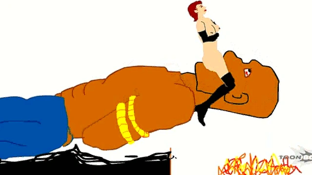 Giant Hentai Titan Facesits Bound Victim in Steamy Cartoon Fantasy