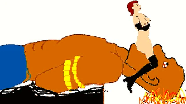 Giant Hentai Titan Facesits Bound Victim in Steamy Cartoon Fantasy