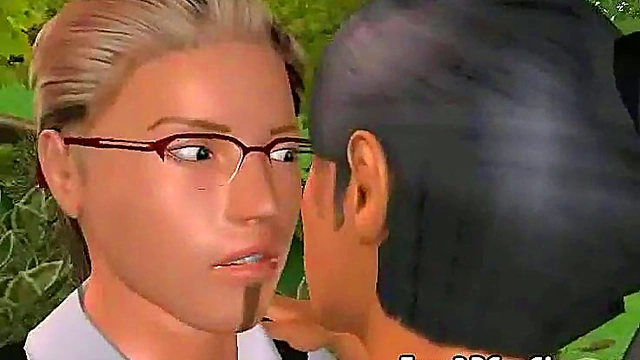 Foxy 3D Babe Sucks Dick and Gets Fucked Outdoor for Hardcore Anime Action