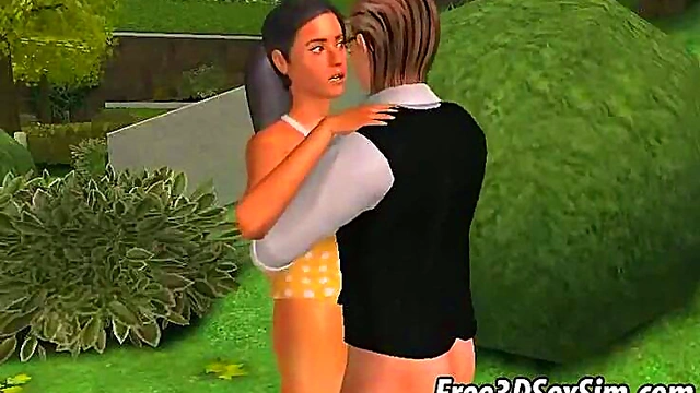 Foxy 3D Babe Sucks Dick and Gets Fucked Outdoor for Hardcore Anime Action