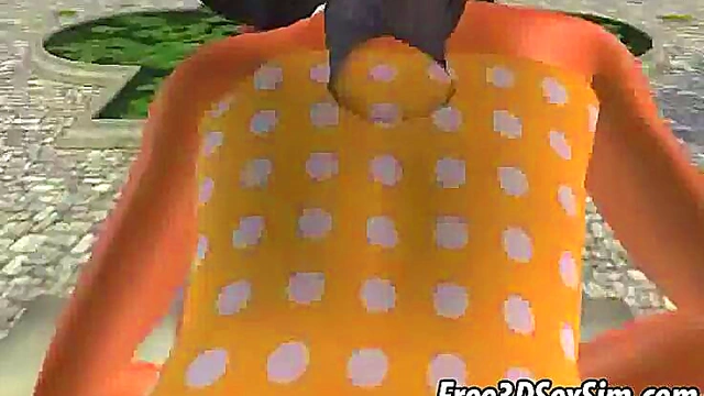 Foxy 3D Babe Sucks Dick and Gets Fucked Outdoor for Hardcore Anime Action