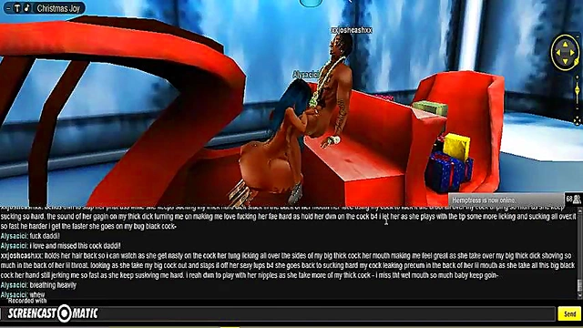 Cute Cici X-Mas Head Bangs in 3D Anime Game Adventure