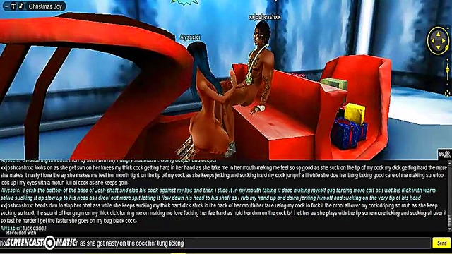 Cute Cici X-Mas Head Bangs in 3D Anime Game Adventure