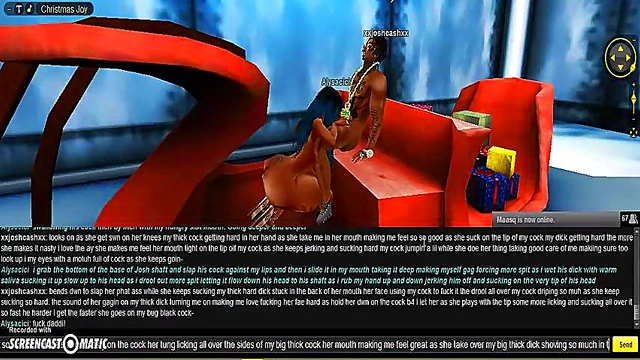 Cute Cici X-Mas Head Bangs in 3D Anime Game Adventure