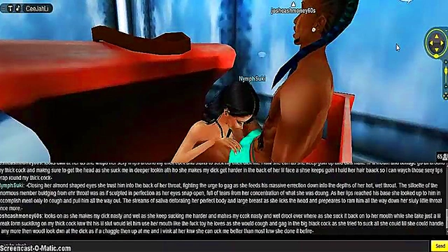 Nymph Gives Seductive Christmas Blowjob In 3D Anime Fantasy