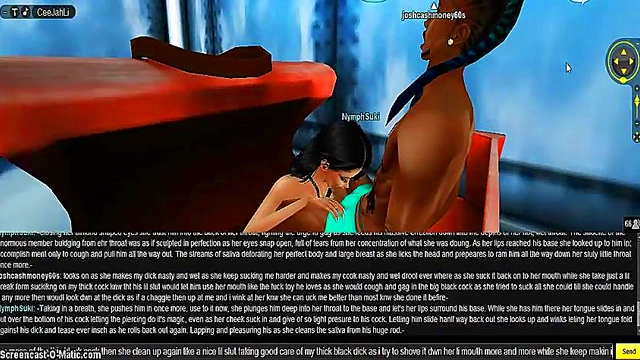 Nymph Gives Seductive Christmas Blowjob In 3D Anime Fantasy