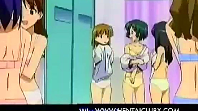 Hilarious Anime Girls Serve Up Fun in the Locker Room With a Monster
