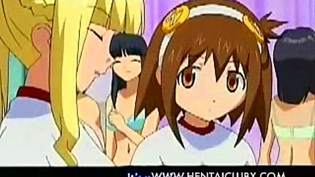 Hilarious Anime Girls Serve Up Fun in the Locker Room With a Monster