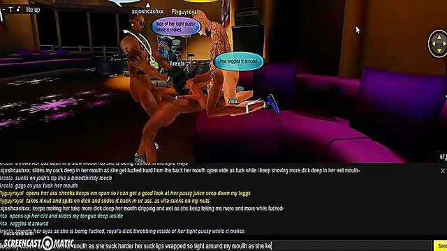 Horny 3D Anime Girls Engage in Wild Orgy Club Room Action