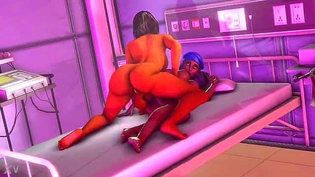 Fully Nude Futa Pharah & Ana Engage in Intense 3D Hentai Action