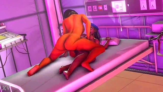 Fully Nude Futa Pharah & Ana Engage in Intense 3D Hentai Action