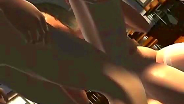 Asian Secretary Gets Hardcore Pussy Banggang in Anime Style