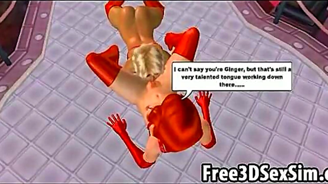 Two Sexy 3D Cartoon Lesbians Get Wild In Hardcore Anime Action