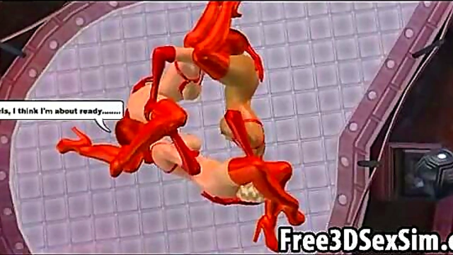 Two Sexy 3D Cartoon Lesbians Get Wild In Hardcore Anime Action