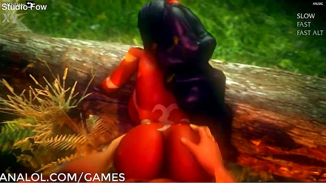 Nidalee from League of Legends Gets Wild in Toon Anal Adventure