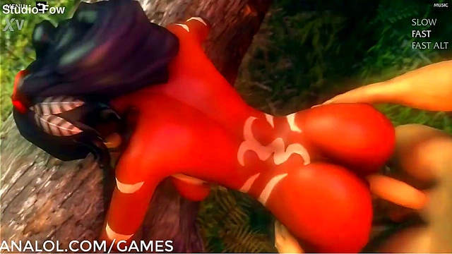 Nidalee from League of Legends Gets Wild in Toon Anal Adventure