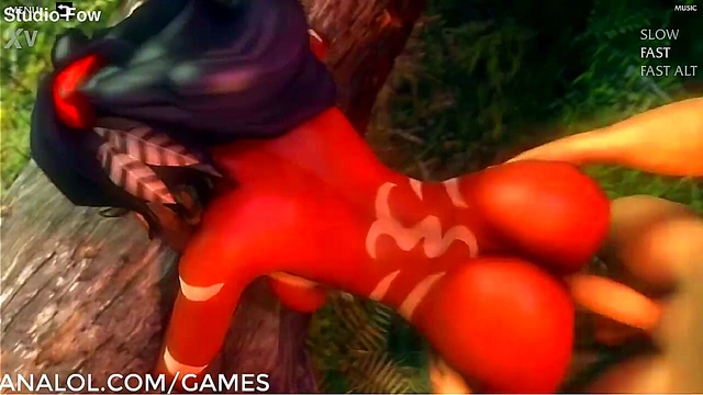 Nidalee from League of Legends Gets Wild in Toon Anal Adventure