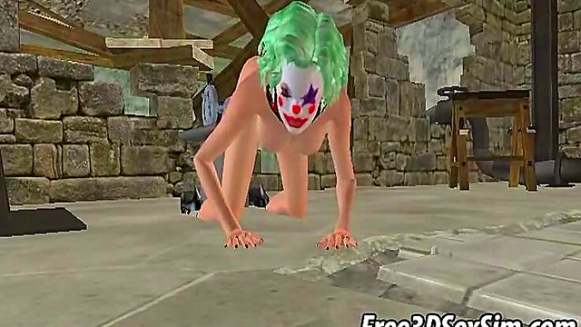 Harley Quinn Toys Her Pussy in Steamy 3D Cartoon Solo Fantasy Scene