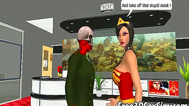 Harley Quinn Toys Her Pussy in Steamy 3D Cartoon Solo Fantasy Scene