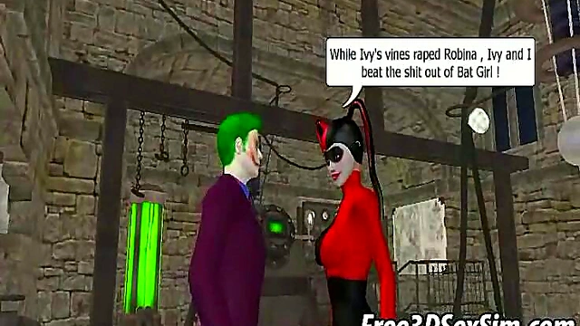 Harley Quinn Toys Her Pussy in Steamy 3D Cartoon Solo Fantasy Scene
