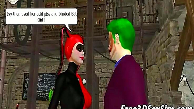 Harley Quinn Toys Her Pussy in Steamy 3D Cartoon Solo Fantasy Scene