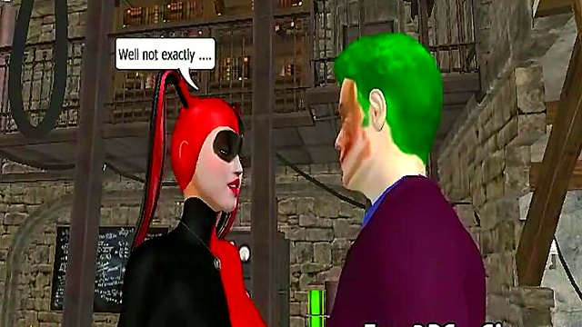 Harley Quinn Toys Her Pussy in Steamy 3D Cartoon Solo Fantasy Scene