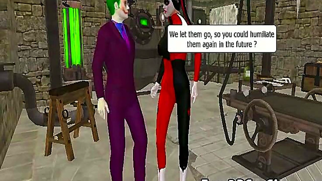 Harley Quinn Toys Her Pussy in Steamy 3D Cartoon Solo Fantasy Scene