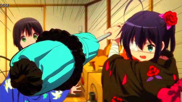 Romantic Chuunibyou Anime Couple Share Intense Passionate Moments