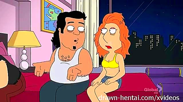 Redhead Lois Engages in Steamy Cartoon Threesome with Family Guy Griffin