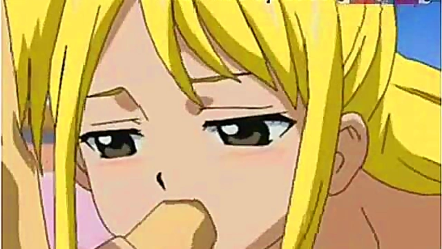 Lucy x Natsu – Fairy Tale Seduction With Big Boobs Blowjob Action