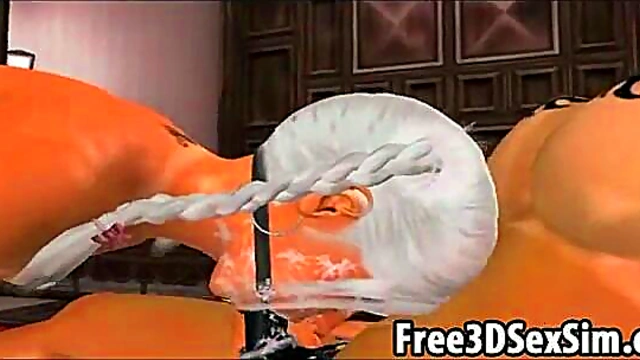 Three Sexy 3D Cartoon Lesbo Hotties Enjoy Hot Group Sex Session