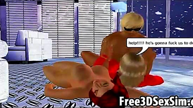 Two 3D Cartoon Star Trek Hotties Get Fucked Hardcore In Anime Group Action