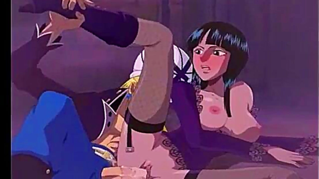 Nico Robin Seduces Lion-Man for Intense One Piece Hentai Action
