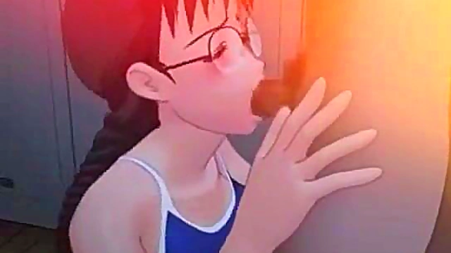 Busty Hentai Girl With Glasses Rides Dick Hard For Juicy Orgasm