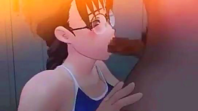 Busty Hentai Girl With Glasses Rides Dick Hard For Juicy Orgasm